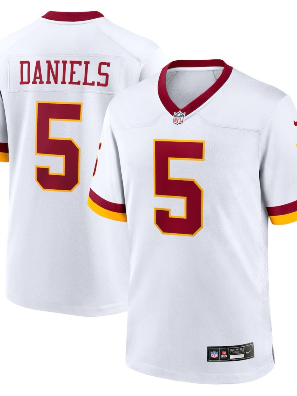 Washington Commanders Jayden Daniels Nike White Game Super Bowl Era Jersey | NWT